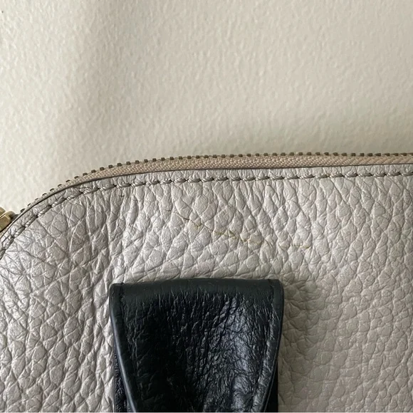 KATE SPADE Two-Tone Black and Grey Leather Medium Handbag with Removable Strap - Picture 10 of 15